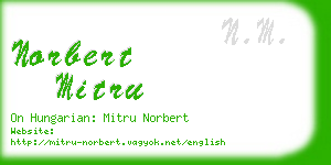 norbert mitru business card